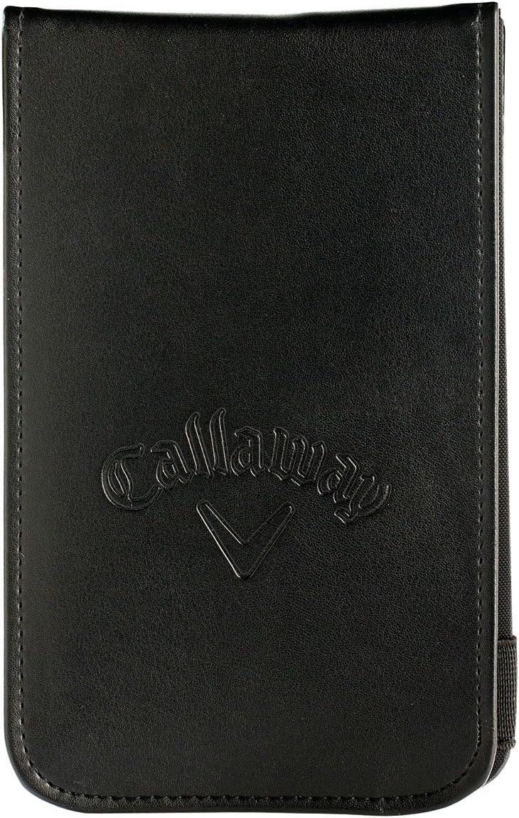 Callaway Leather Golf Scorecard Holder, Black, 7" x 4.25"