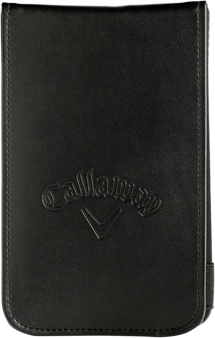 Callaway Leather Golf Scorecard Holder, Black, 7" x 4.25"