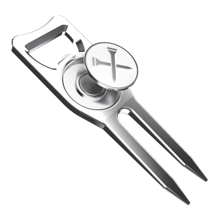 Blue Tees Golf 6 - in - 1 Premium Divot Tool & Ball Marker - Dude Golf