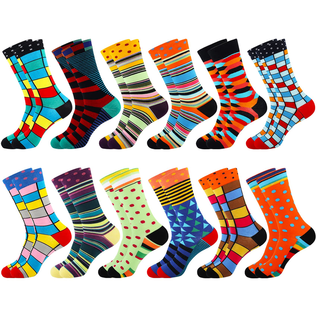 Mens Funny Fun Crazy Funky Dress Crew Socks - Dude Golf