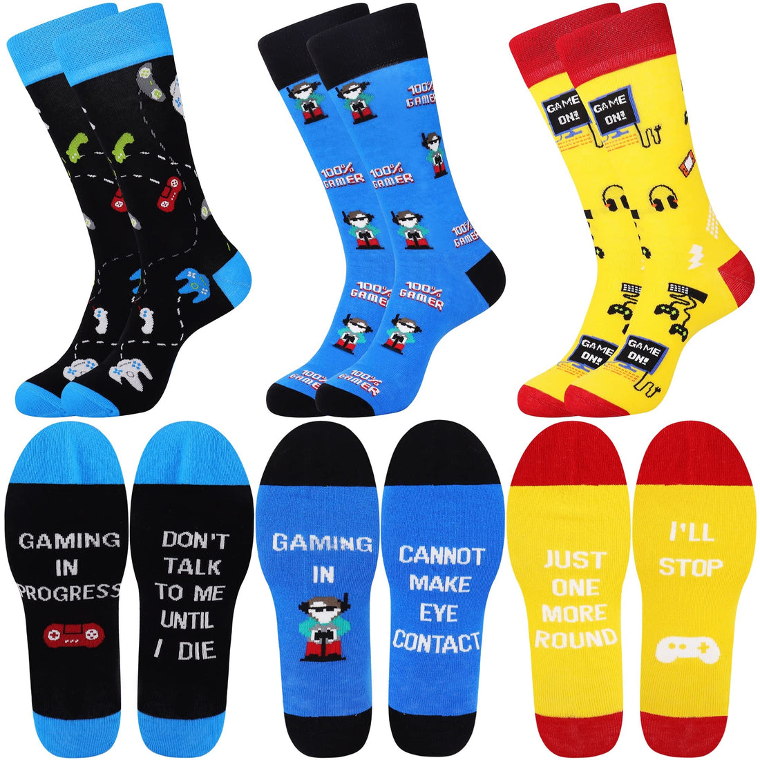 Mens Funny Fun Crazy Funky Dress Crew Socks - Dude Golf