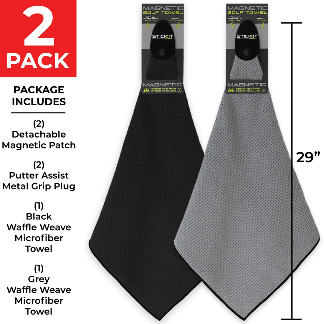 STICKIT Magnetic Golf Towel - Dude Golf