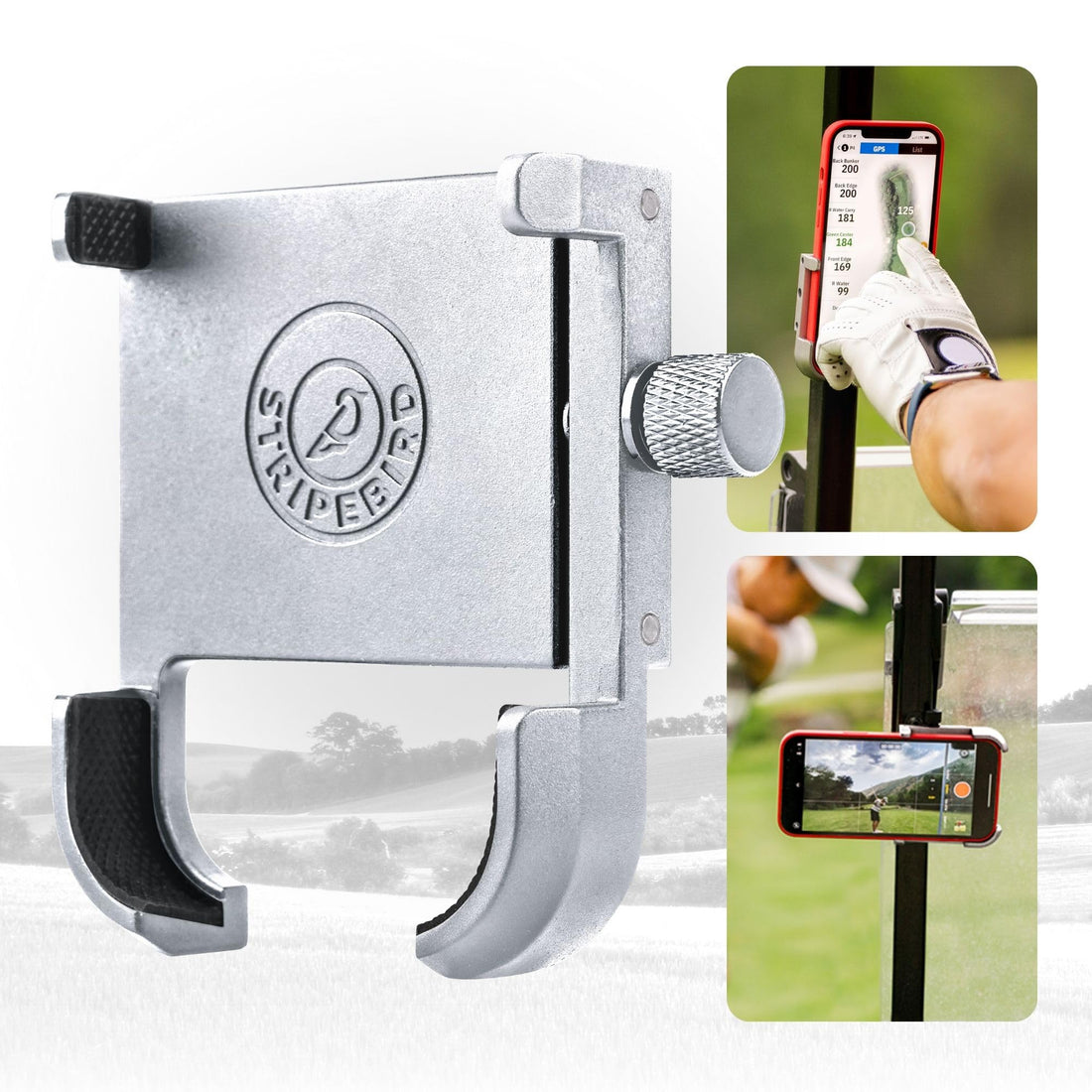 Stripebird - Original Magnetic Golf Cart Phone Holder - Dude Golf